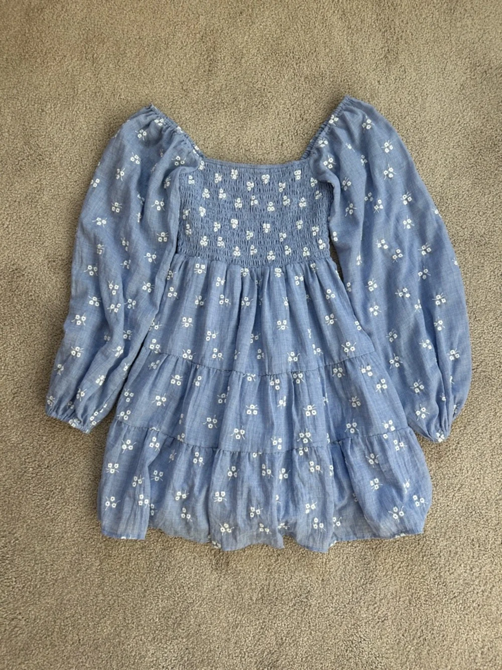 Altar’d State Blue Floral Long Sleeve Dress - Picture 1 of 5
